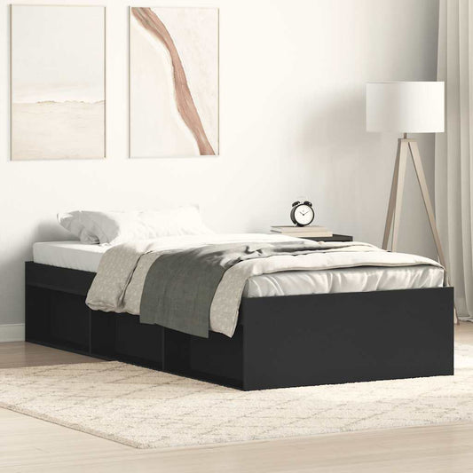 Bedframe zwart 90x200 cm is nu te koop bij PeponiXL, paradijselijk wonen!