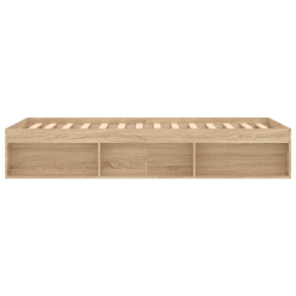 Bedframe sonoma eikenkleurig 90x200 cm is nu te koop bij PeponiXL, paradijselijk wonen!