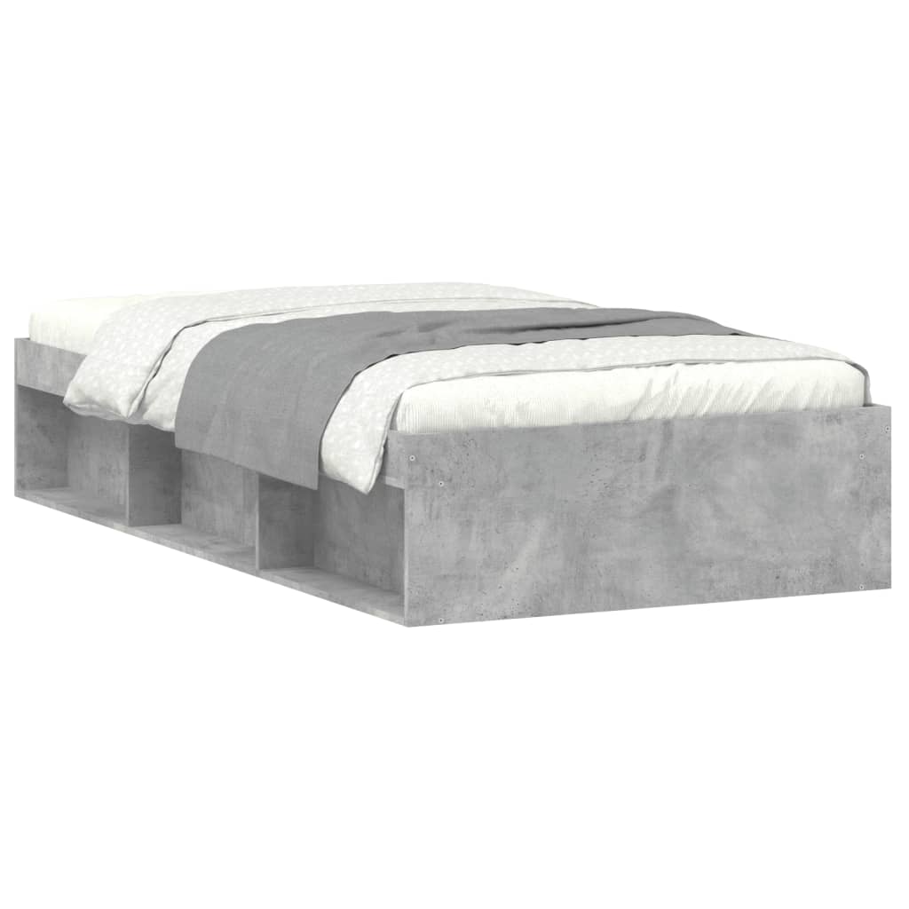 Bedframe betongrijs 90x200 cm is nu te koop bij PeponiXL, paradijselijk wonen!