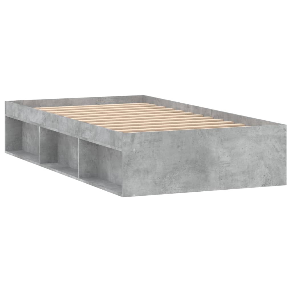 Bedframe betongrijs 90x200 cm is nu te koop bij PeponiXL, paradijselijk wonen!