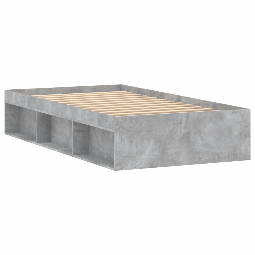 Bedframe betongrijs 90x200 cm is nu te koop bij PeponiXL, paradijselijk wonen!