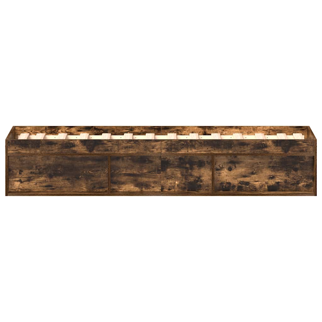 Bedframe gerookt eikenkleurig 90x200 cm is nu te koop bij PeponiXL, paradijselijk wonen!