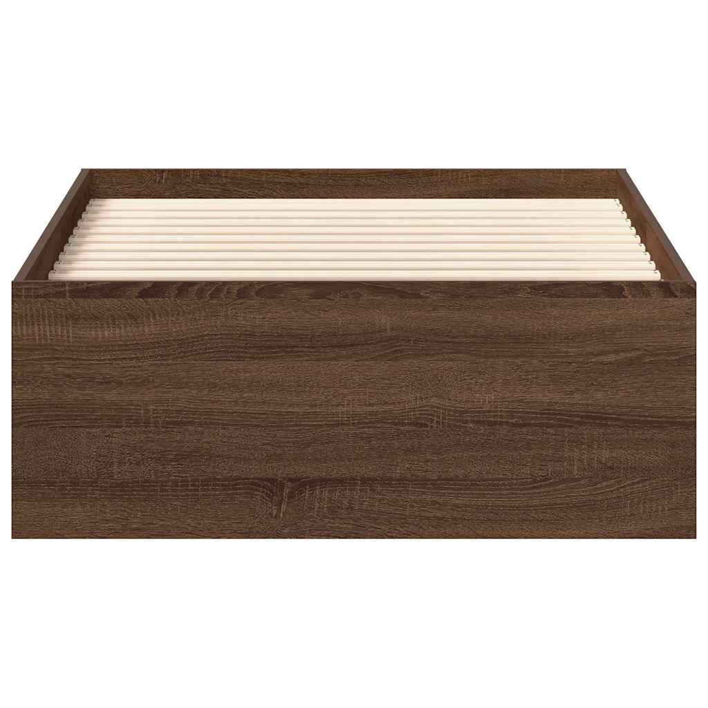 Bedframe bruin eikenkleur 90x200 cm is nu te koop bij PeponiXL, paradijselijk wonen!