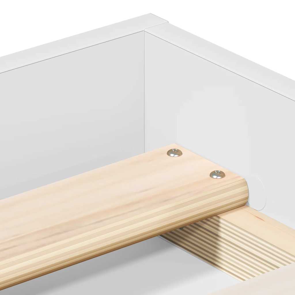 Bedframe wit 100x200 cm is nu te koop bij PeponiXL, paradijselijk wonen!