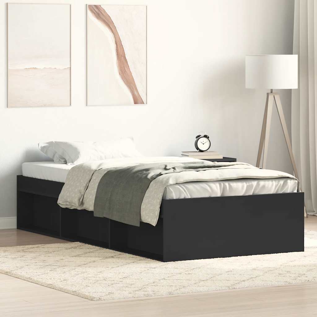 Bedframe zwart 100x200 cm is nu te koop bij PeponiXL, paradijselijk wonen!