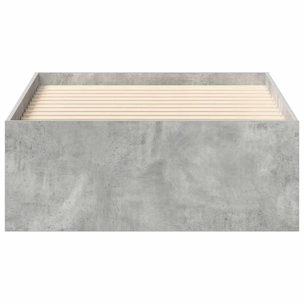 Bedframe betongrijs 100x200 cm is nu te koop bij PeponiXL, paradijselijk wonen!