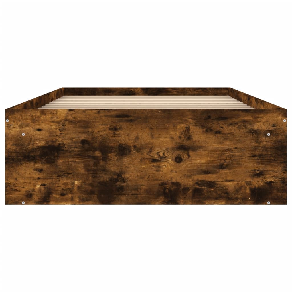 Bedframe gerookt eikenkleurig 100x200 cm is nu te koop bij PeponiXL, paradijselijk wonen!