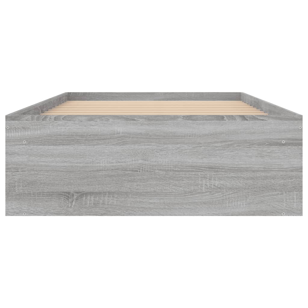 Bedframe grijs sonoma eikenkleurig 100x200 cm is nu te koop bij PeponiXL, paradijselijk wonen!
