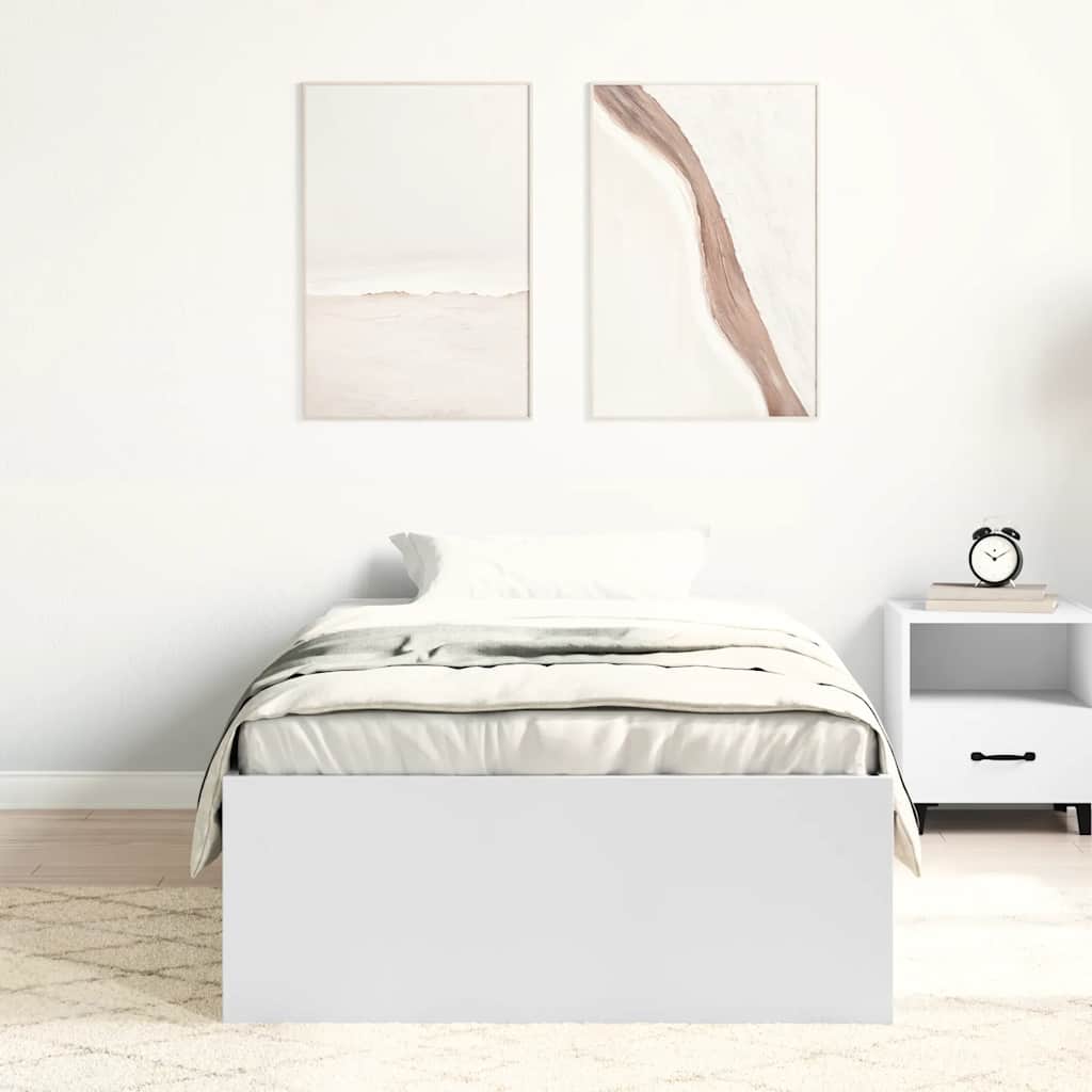 Bedframe wit 90x190 cm is nu te koop bij PeponiXL, paradijselijk wonen!
