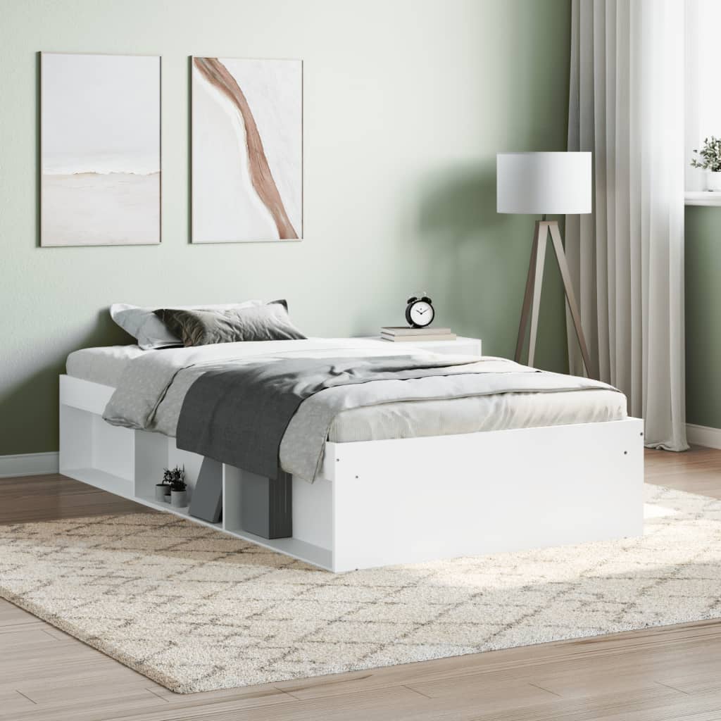 Bedframe wit 90x190 cm is nu te koop bij PeponiXL, paradijselijk wonen!