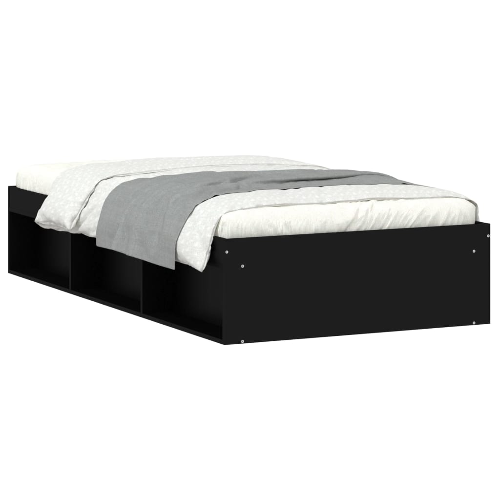 Bedframe zwart 90x190 cm is nu te koop bij PeponiXL, paradijselijk wonen!