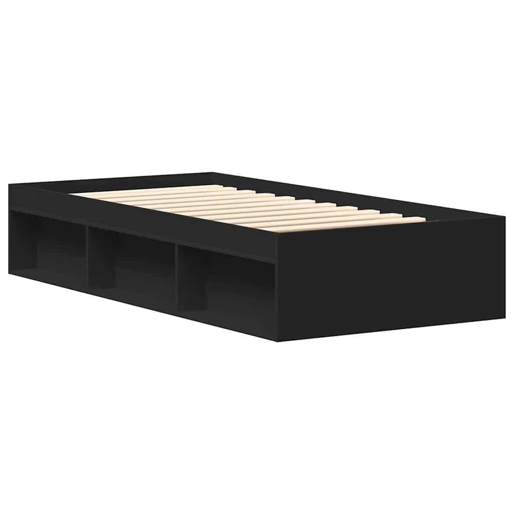 Bedframe zwart 90x190 cm is nu te koop bij PeponiXL, paradijselijk wonen!