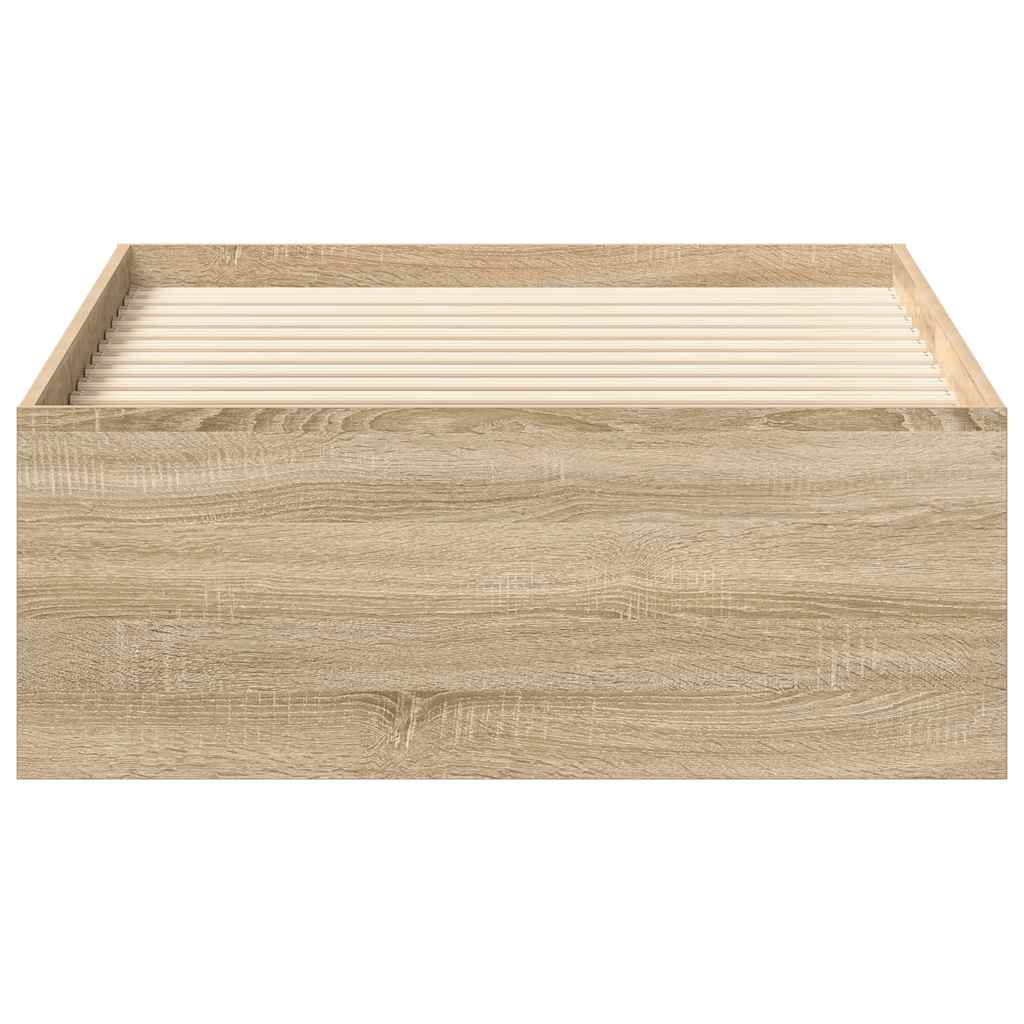 Bedframe sonoma eikenkleurig 90x190 cm is nu te koop bij PeponiXL, paradijselijk wonen!