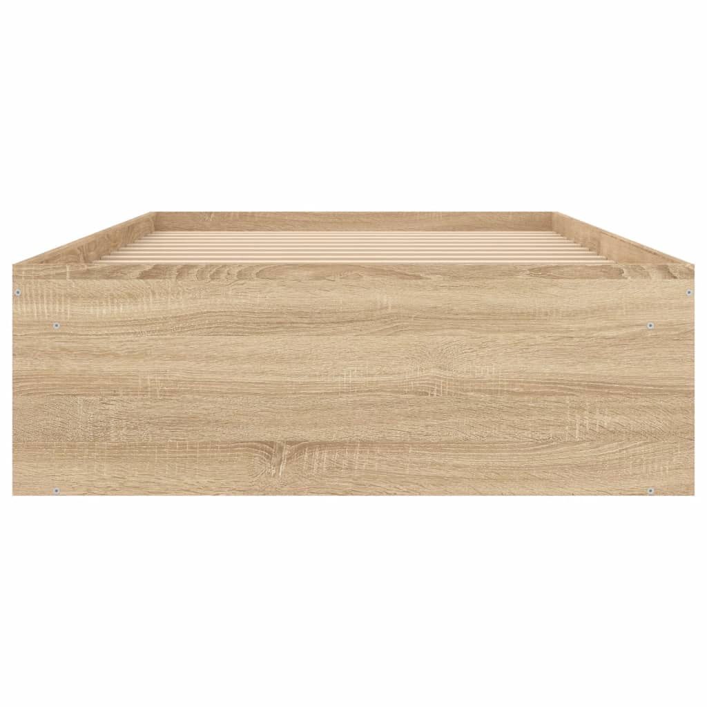 Bedframe sonoma eikenkleurig 90x190 cm is nu te koop bij PeponiXL, paradijselijk wonen!
