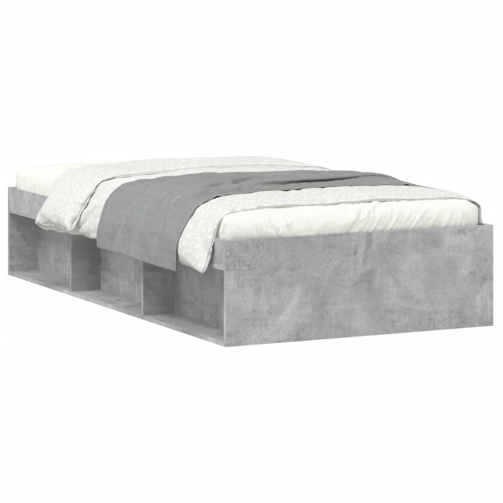 Bedframe betongrijs 90x190 cm is nu te koop bij PeponiXL, paradijselijk wonen!