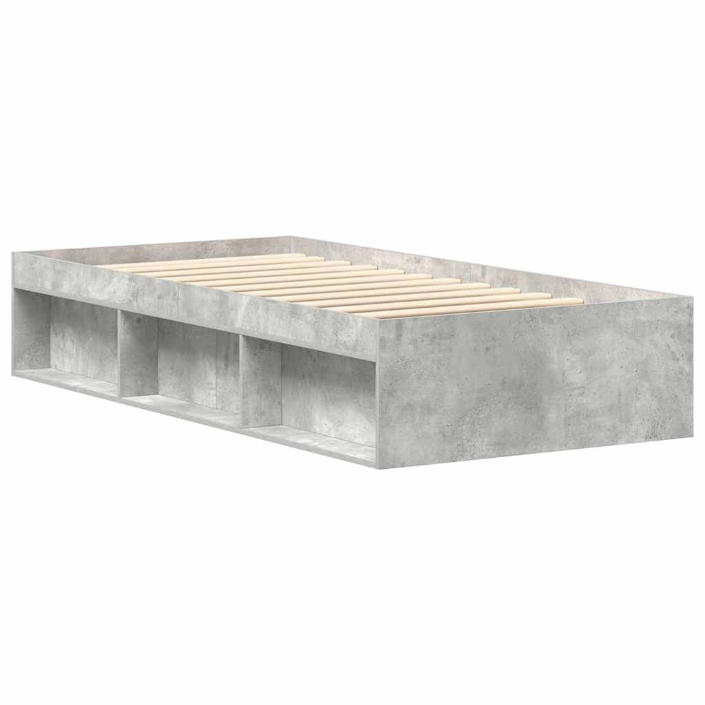 Bedframe betongrijs 90x190 cm is nu te koop bij PeponiXL, paradijselijk wonen!