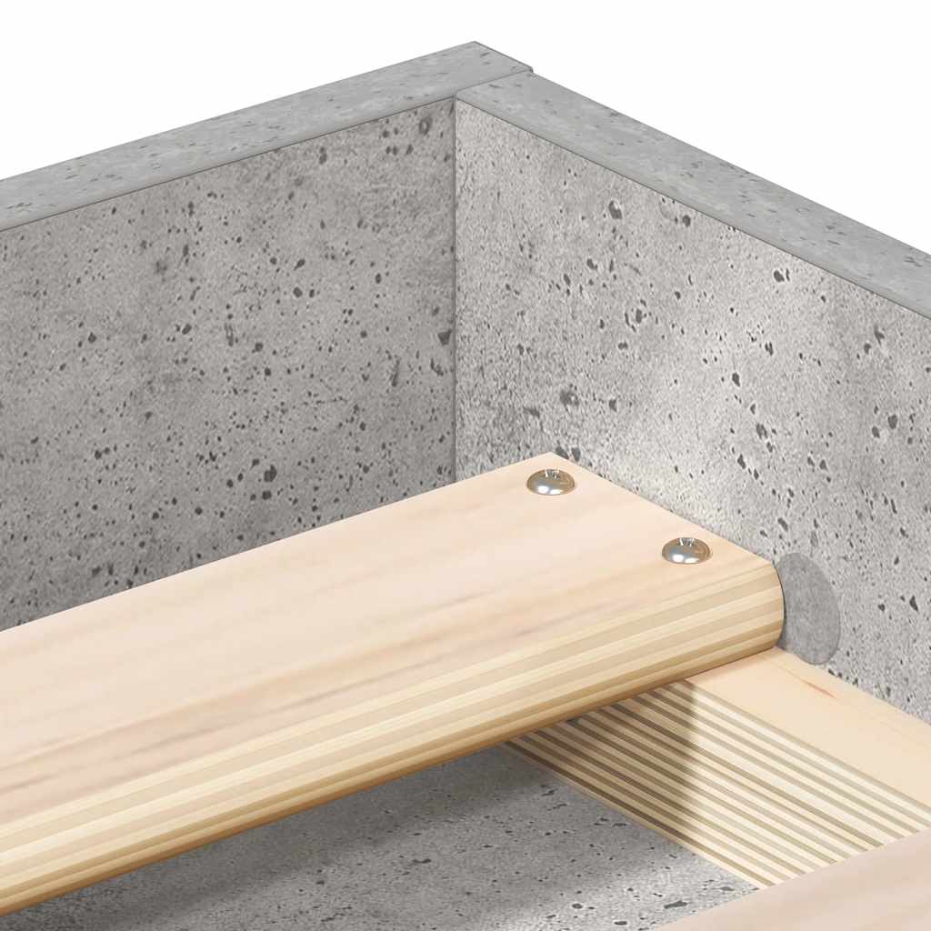 Bedframe betongrijs 90x190 cm is nu te koop bij PeponiXL, paradijselijk wonen!