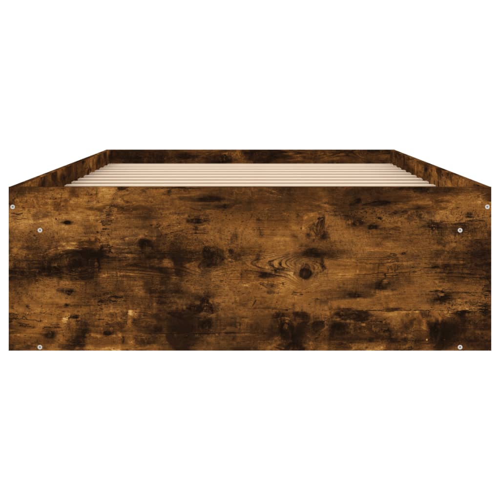 Bedframe gerookt eikenkleurig 90x190 cm is nu te koop bij PeponiXL, paradijselijk wonen!