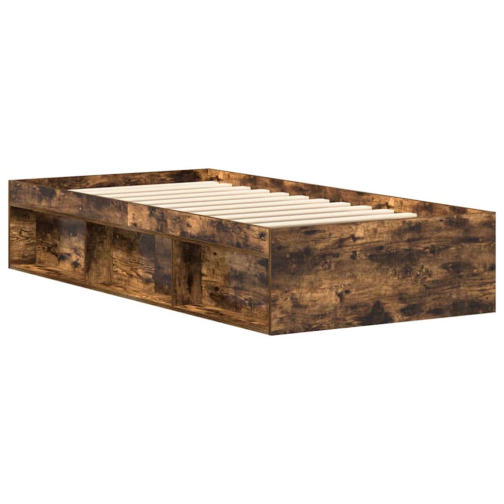 Bedframe gerookt eikenkleurig 90x190 cm is nu te koop bij PeponiXL, paradijselijk wonen!