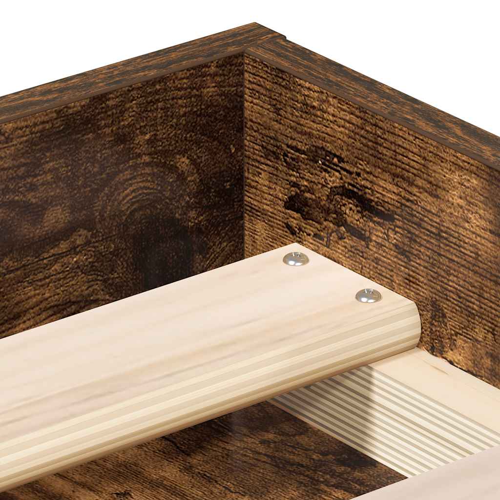 Bedframe gerookt eikenkleurig 90x190 cm is nu te koop bij PeponiXL, paradijselijk wonen!
