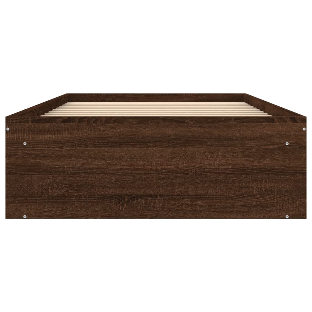 Bedframe bruin eikenkleur 90x190 cm is nu te koop bij PeponiXL, paradijselijk wonen!