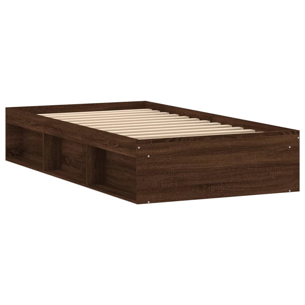 Bedframe bruin eikenkleur 90x190 cm is nu te koop bij PeponiXL, paradijselijk wonen!