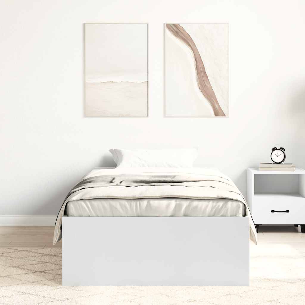 Bedframe wit 75x190 cm is nu te koop bij PeponiXL, paradijselijk wonen!