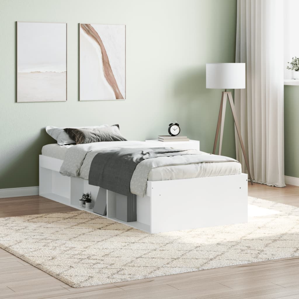 Bedframe wit 75x190 cm is nu te koop bij PeponiXL, paradijselijk wonen!