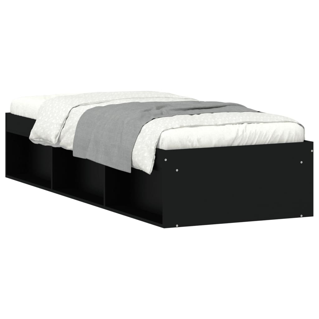 Bedframe zwart 75x190 cm is nu te koop bij PeponiXL, paradijselijk wonen!