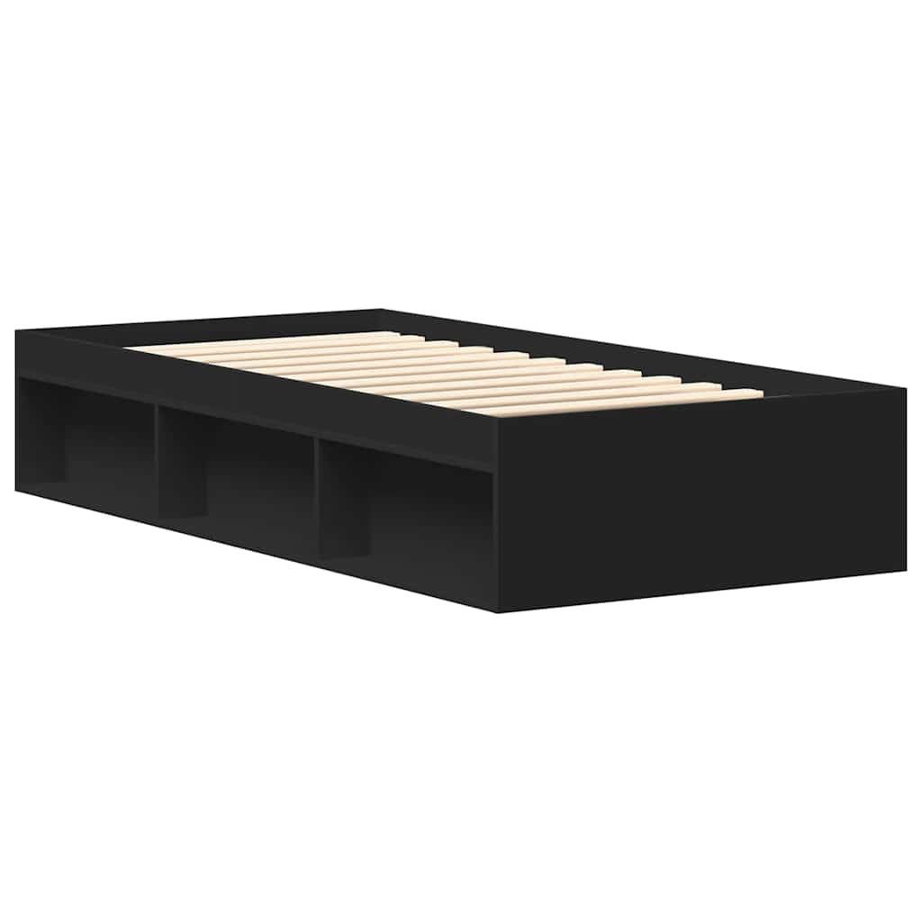 Bedframe zwart 75x190 cm is nu te koop bij PeponiXL, paradijselijk wonen!