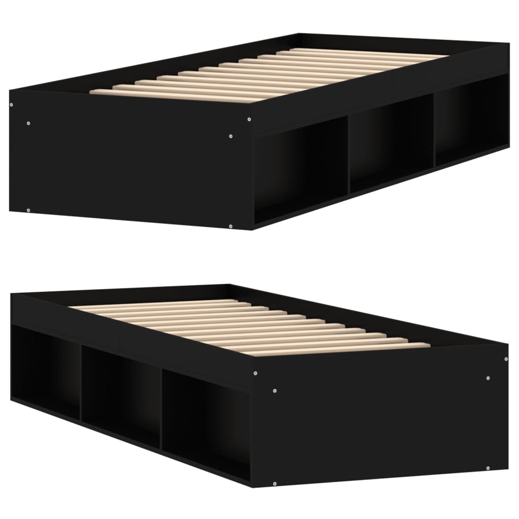 Bedframe zwart 75x190 cm is nu te koop bij PeponiXL, paradijselijk wonen!