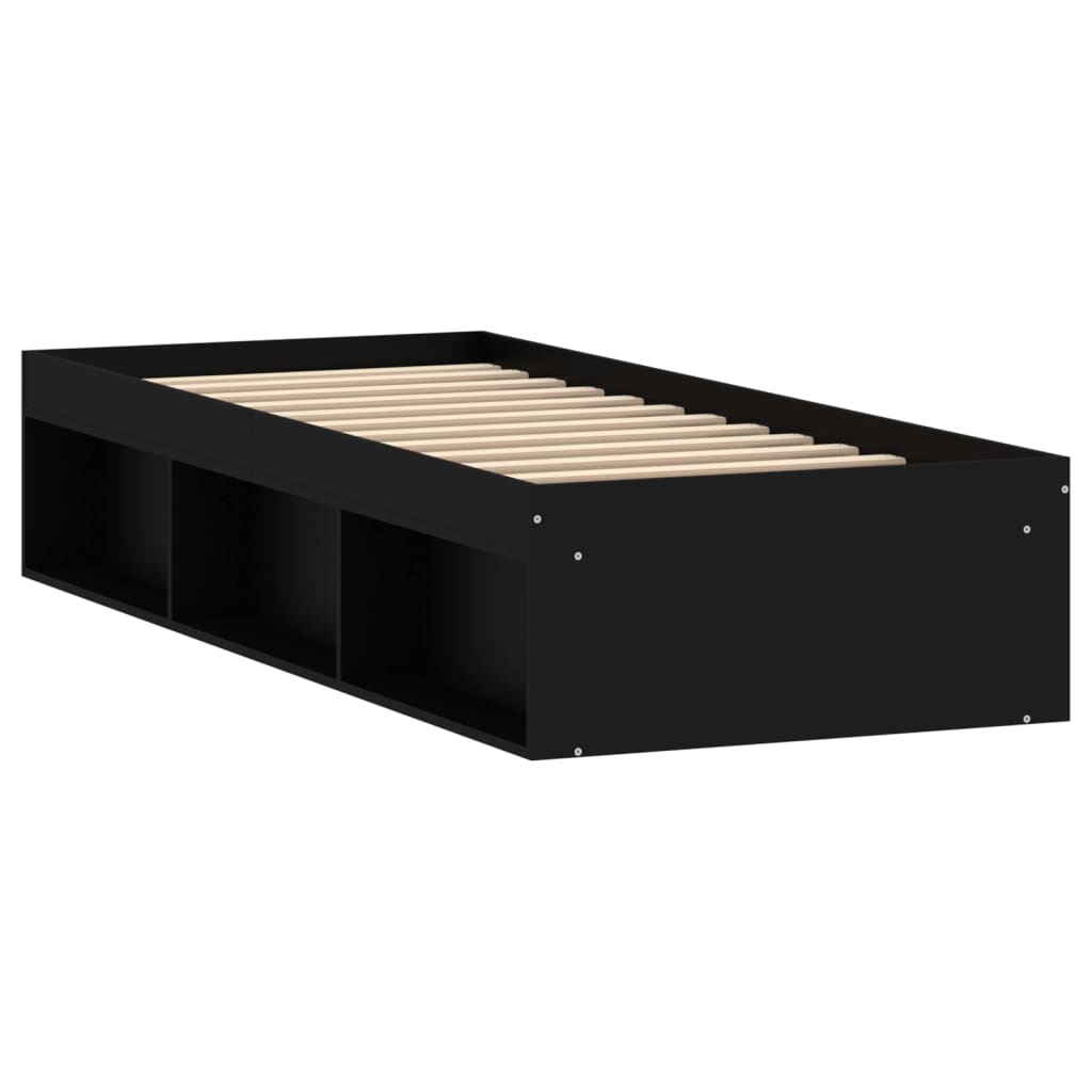 Bedframe zwart 75x190 cm is nu te koop bij PeponiXL, paradijselijk wonen!