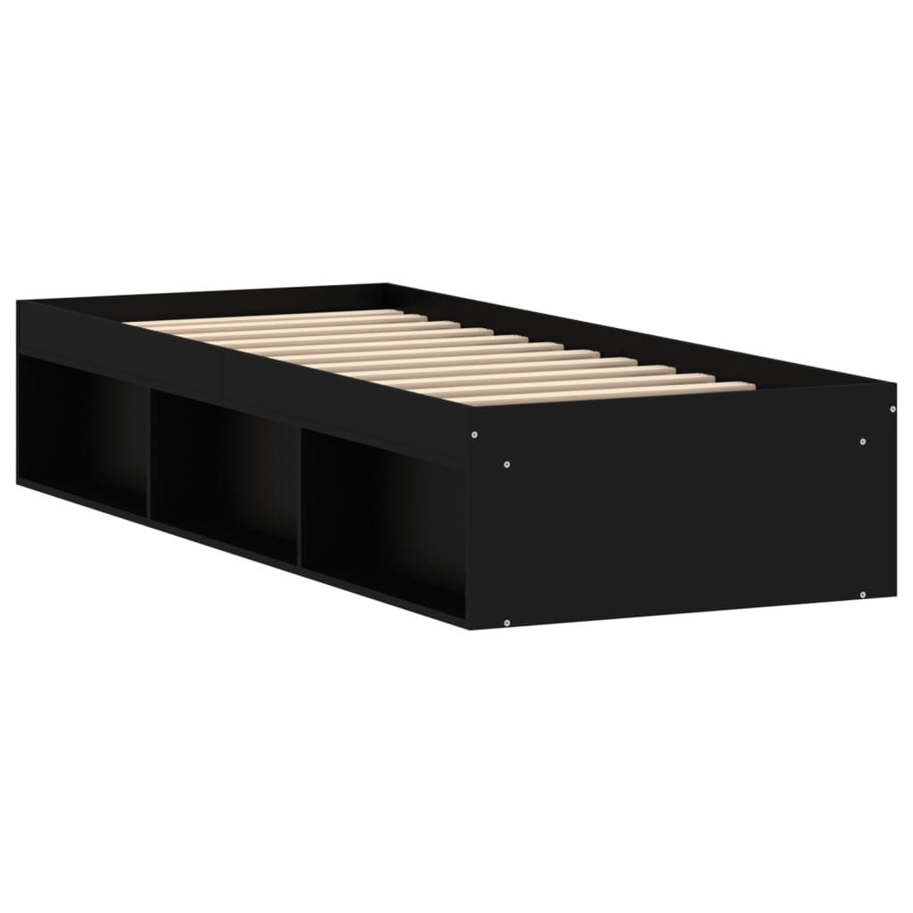 Bedframe zwart 75x190 cm is nu te koop bij PeponiXL, paradijselijk wonen!