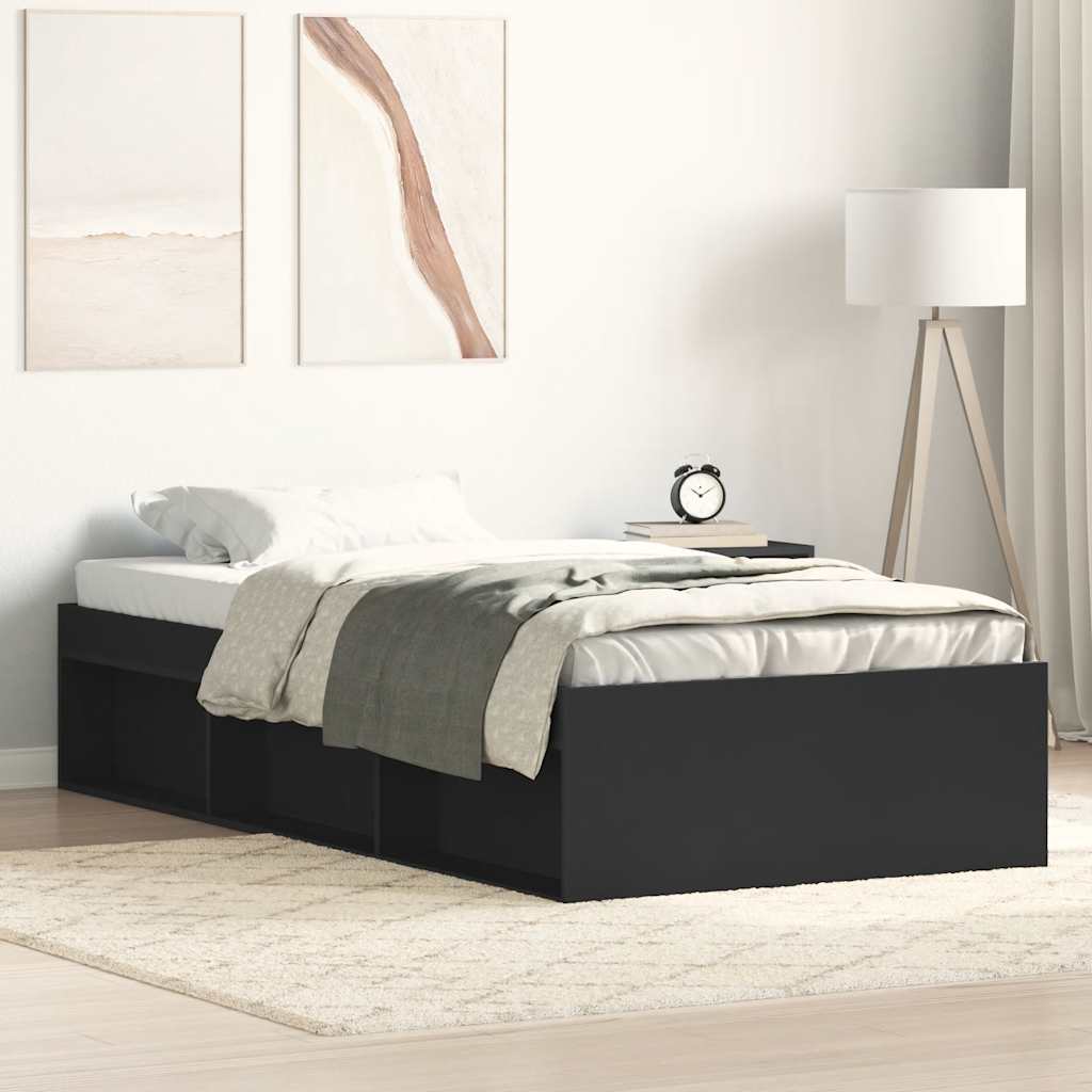 Bedframe zwart 75x190 cm is nu te koop bij PeponiXL, paradijselijk wonen!
