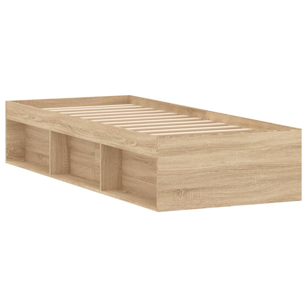 Bedframe sonoma eikenkleurig 75x190 cm is nu te koop bij PeponiXL, paradijselijk wonen!