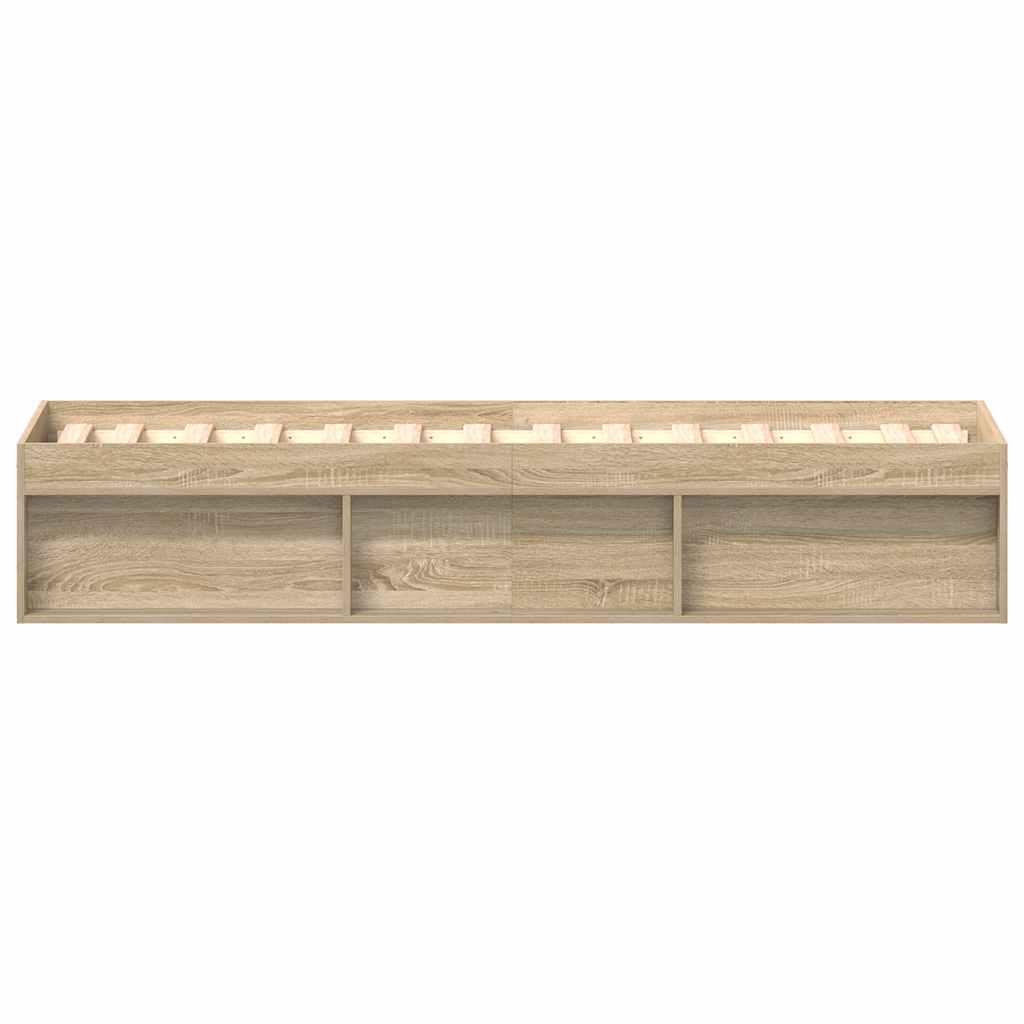 Bedframe sonoma eikenkleurig 75x190 cm is nu te koop bij PeponiXL, paradijselijk wonen!