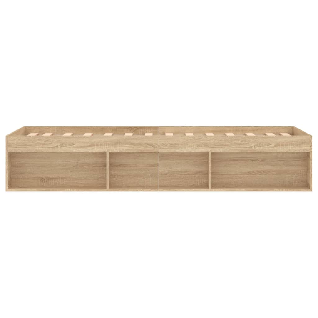 Bedframe sonoma eikenkleurig 75x190 cm is nu te koop bij PeponiXL, paradijselijk wonen!