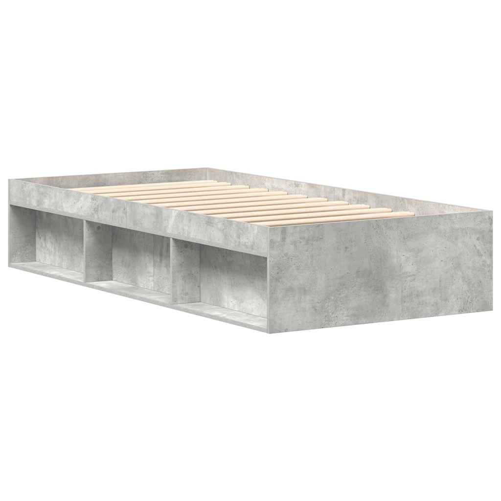 Bedframe betongrijs 75x190 cm is nu te koop bij PeponiXL, paradijselijk wonen!