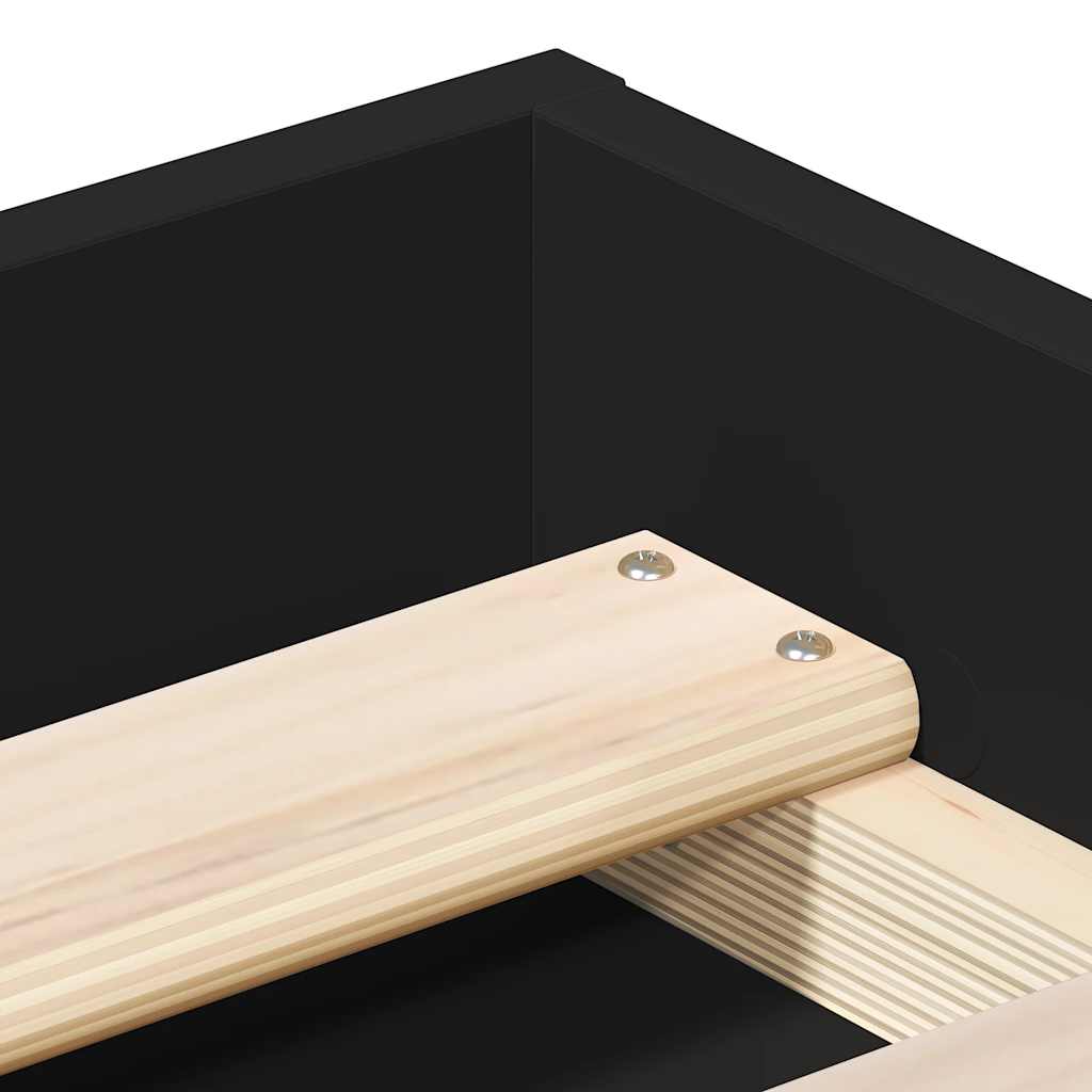 Bedframe zwart 120x200 cm is nu te koop bij PeponiXL, paradijselijk wonen!