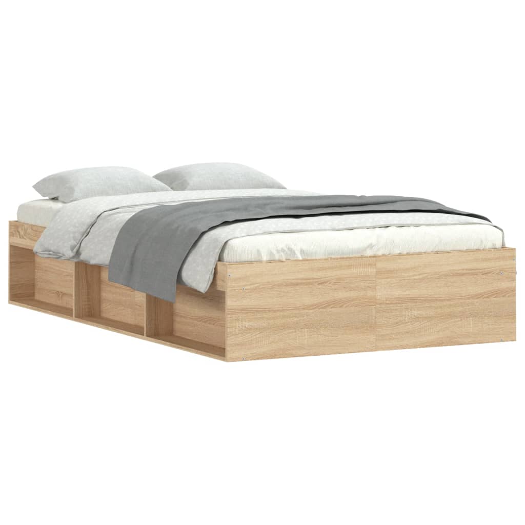 Bedframe sonoma eikenkleurig 120x200 cm is nu te koop bij PeponiXL, paradijselijk wonen!