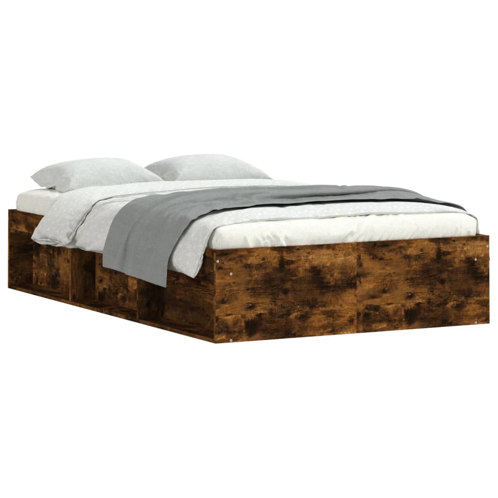 Bedframe gerookt eikenkleurig 120x200 cm is nu te koop bij PeponiXL, paradijselijk wonen!