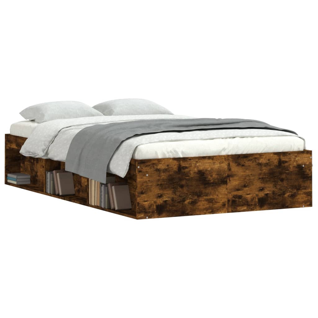 Bedframe gerookt eikenkleurig 120x200 cm is nu te koop bij PeponiXL, paradijselijk wonen!
