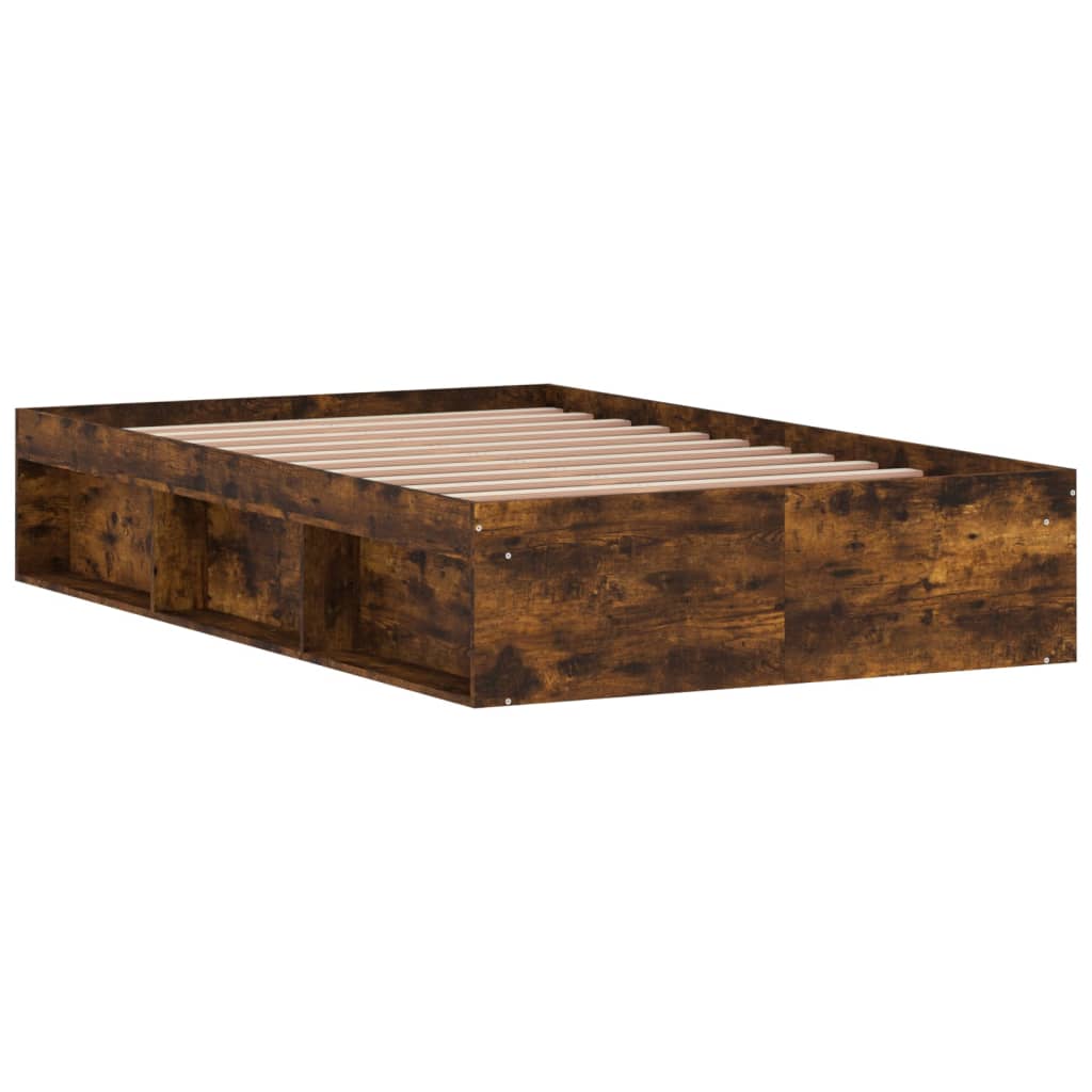 Bedframe gerookt eikenkleurig 120x200 cm is nu te koop bij PeponiXL, paradijselijk wonen!