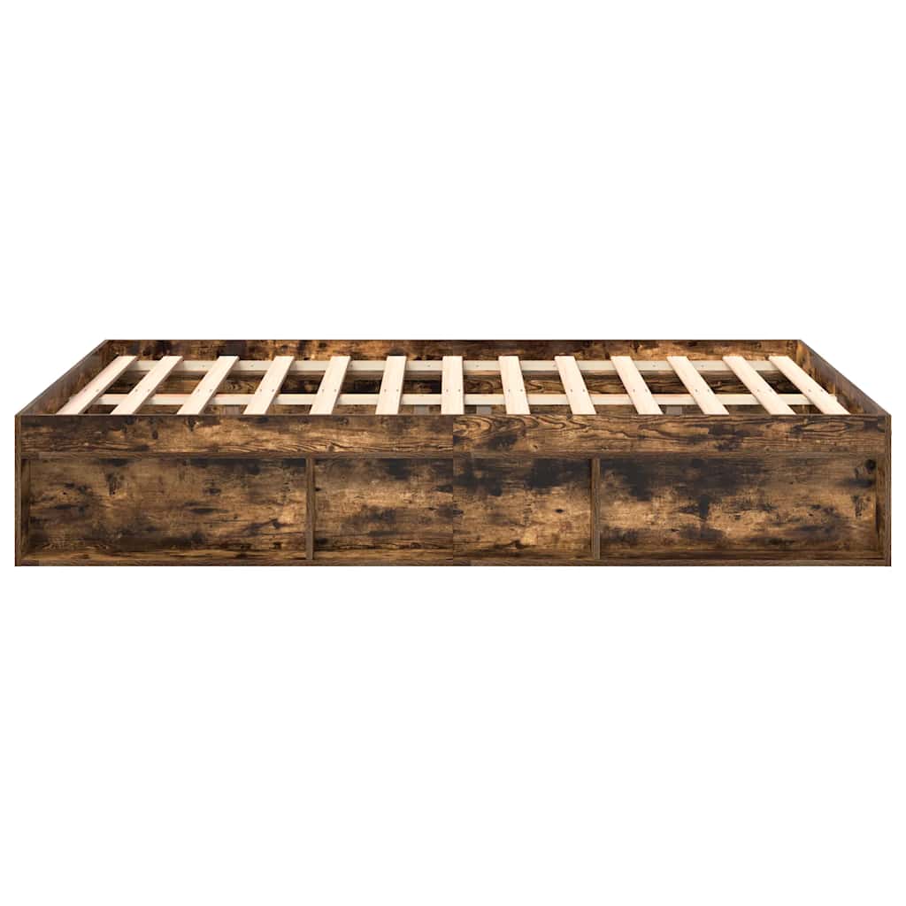 Bedframe gerookt eikenkleurig 120x200 cm is nu te koop bij PeponiXL, paradijselijk wonen!