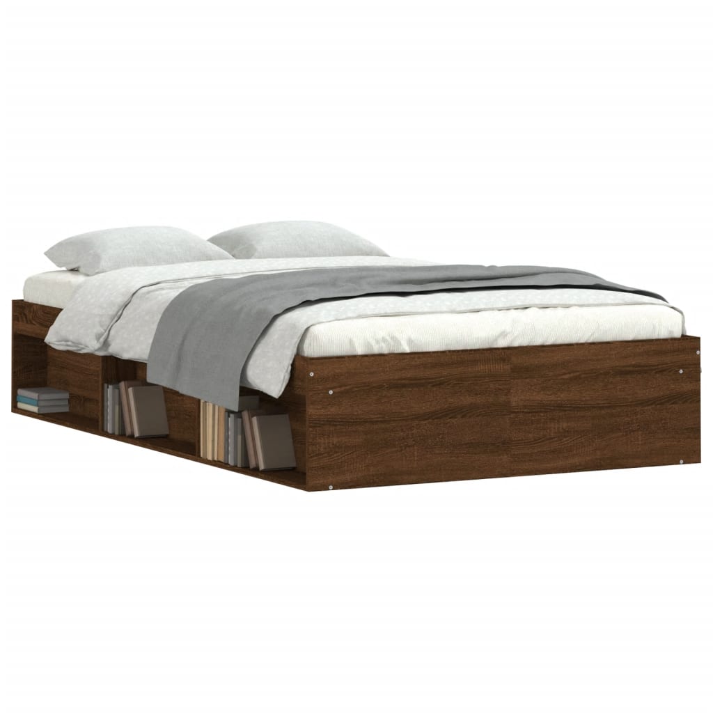 Bedframe bruin eikenkleur 120x200 cm is nu te koop bij PeponiXL, paradijselijk wonen!