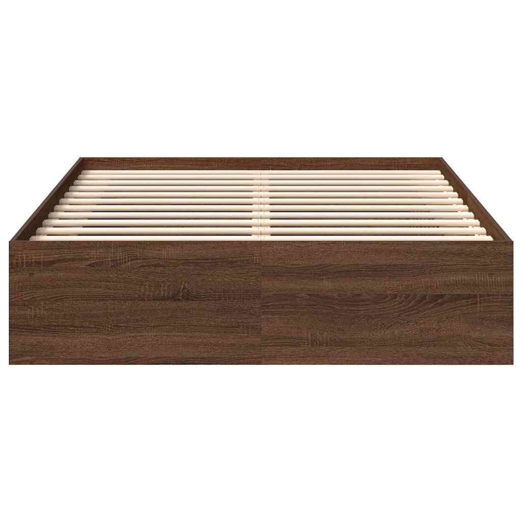 Bedframe bruin eikenkleur 120x200 cm is nu te koop bij PeponiXL, paradijselijk wonen!