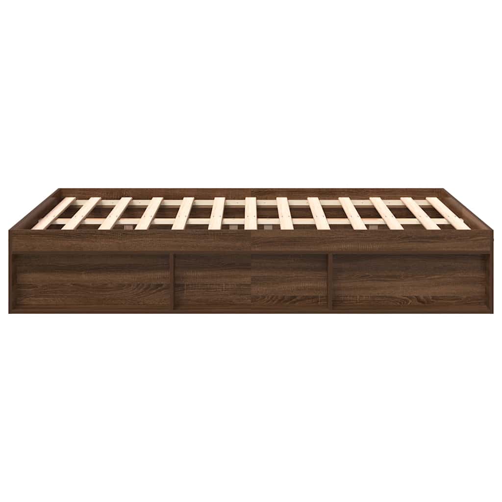 Bedframe bruin eikenkleur 120x200 cm is nu te koop bij PeponiXL, paradijselijk wonen!