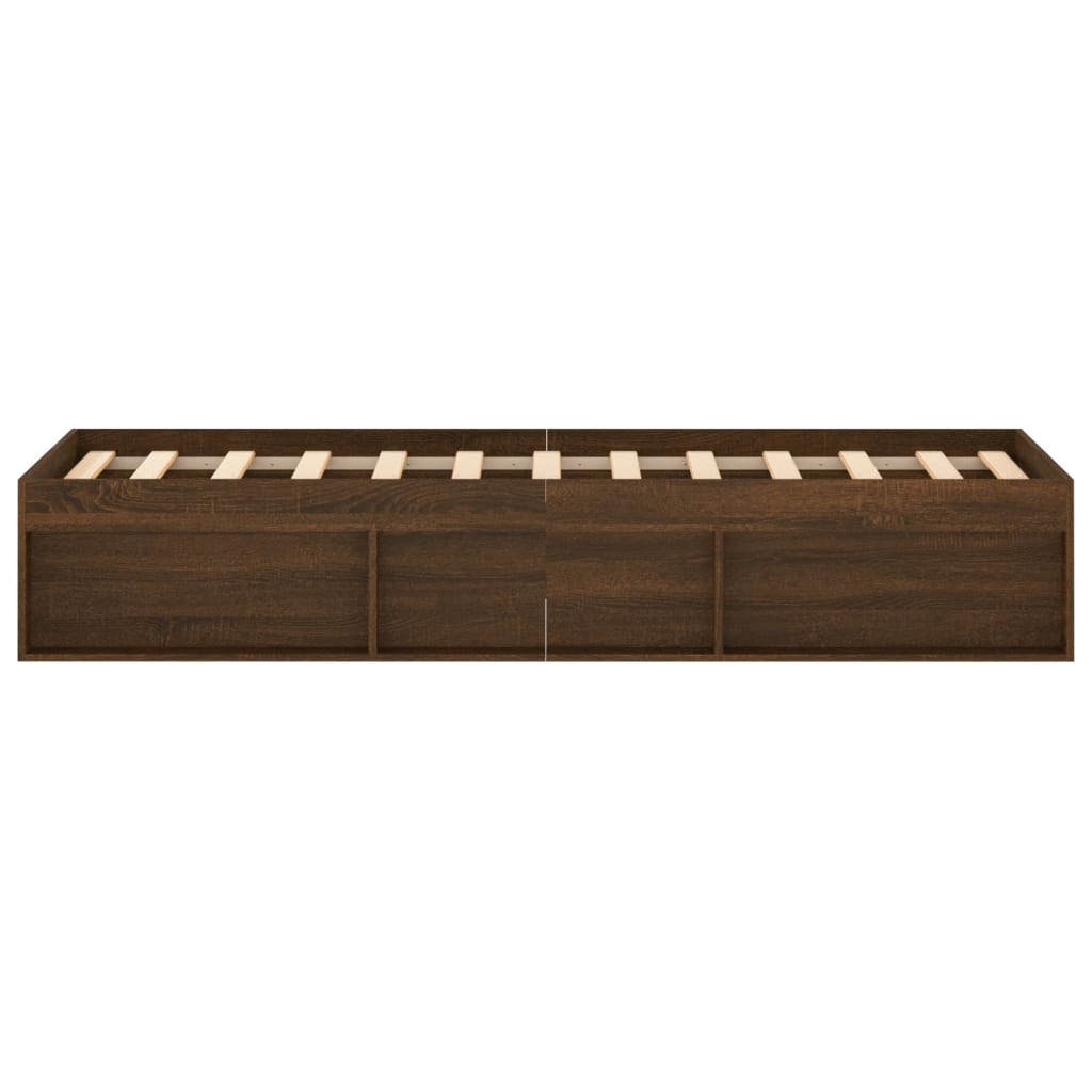 Bedframe bruin eikenkleur 120x200 cm is nu te koop bij PeponiXL, paradijselijk wonen!