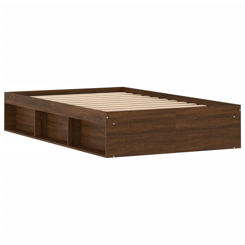 Bedframe bruin eikenkleur 120x200 cm is nu te koop bij PeponiXL, paradijselijk wonen!