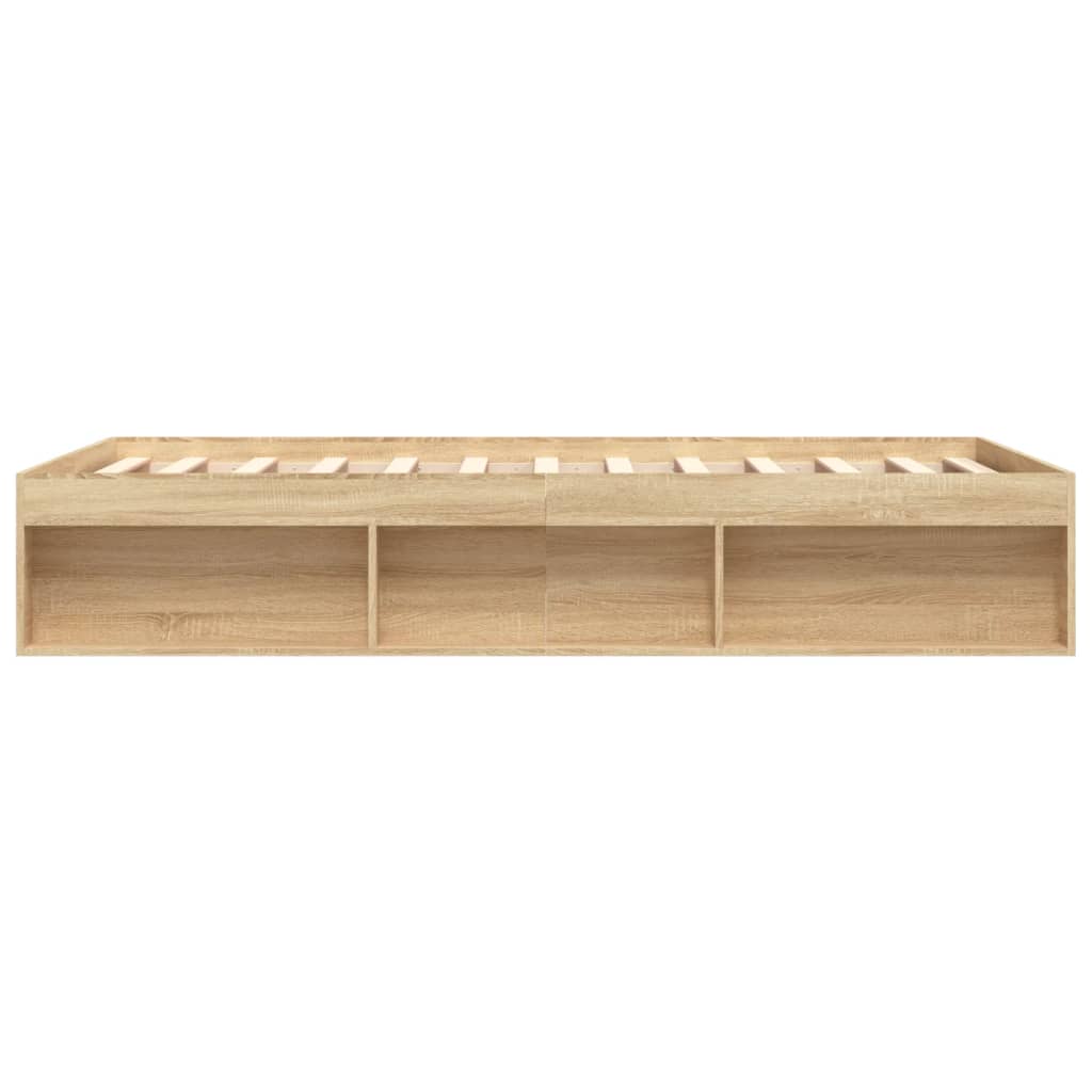 Bedframe sonoma eikenkleurig 140x200 cm is nu te koop bij PeponiXL, paradijselijk wonen!